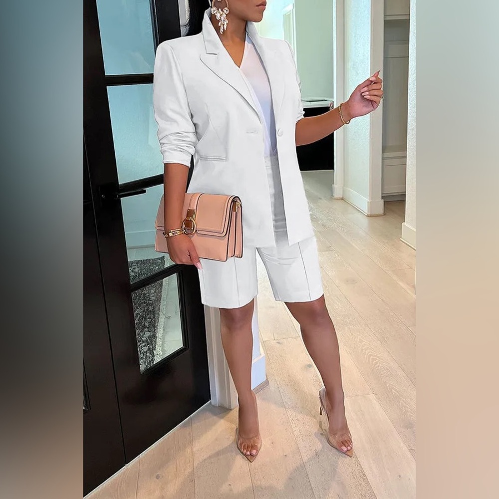 (#186) Women's Base US Clothing Blazer & Shorts Set